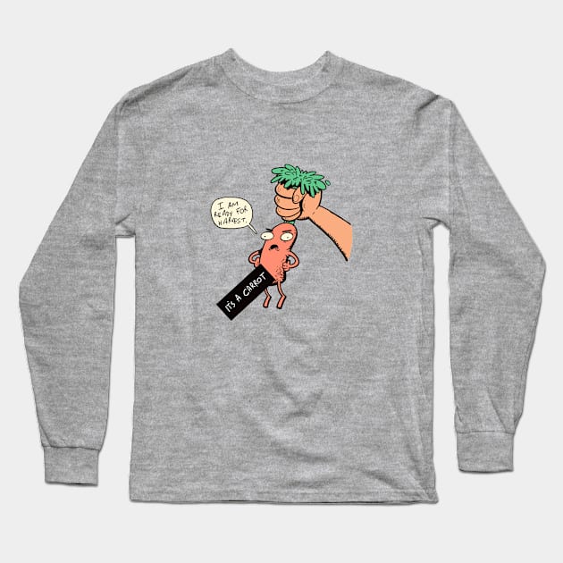 Carrot Man CENSORED Long Sleeve T-Shirt by neilkohney